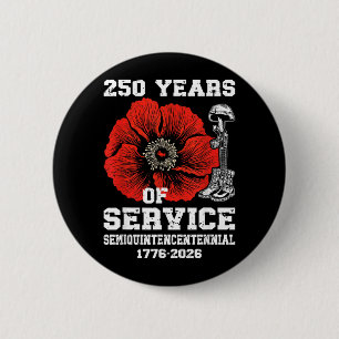 250 Years American Flag 4th of July 2026 1776 Men 6 Cm Round Badge