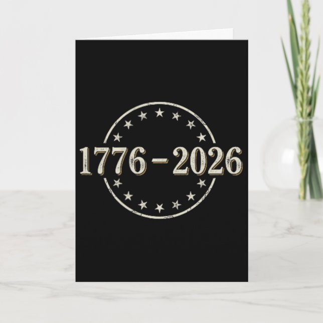 250 Years American Flag - Front And Back _1  Card (Front)