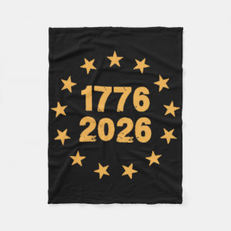 250 Years American Flag - Front And Ck _2 Fleece Blanket