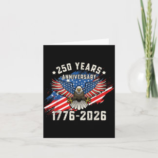 250 Years American Flag Patriotic Eagle 250th USA Card