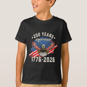 250 Years American Flag Patriotic Eagle 250th USA T-Shirt