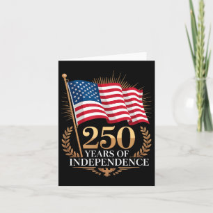 250 years american flag usa 250th anniversary card