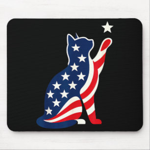 250 Years American Patriotic 4th July Cat Pattys Mouse Pad