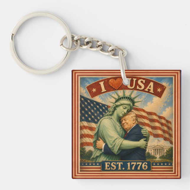 250 Years American Pride Love USA Key Ring (Front)