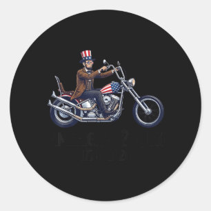 250 Years Anniversary 16th President Motorcycle Classic Round Sticker