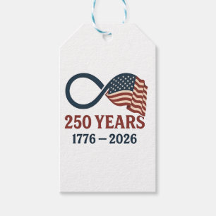 250 Years Anniversary 1776-2026 USA Patriotic  Gift Tags