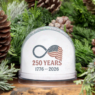 250 Years Anniversary 1776-2026 USA Patriotic  Snowglobe