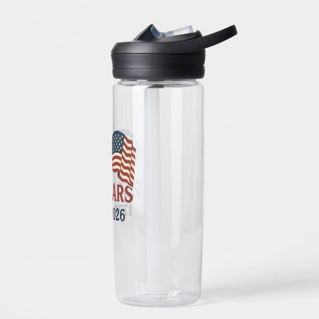 250 Years Anniversary 1776-2026 USA Patriotic  Water Bottle (Left)