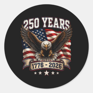 250 Years Anniversary Aamerican 1776 2026 Classic Round Sticker