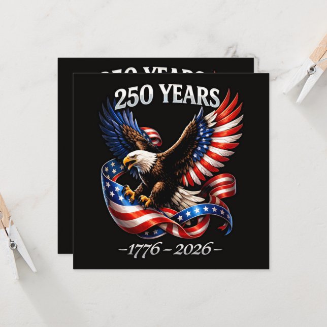 250 Years Anniversary Eagle American Flag (Front/Back In Situ)