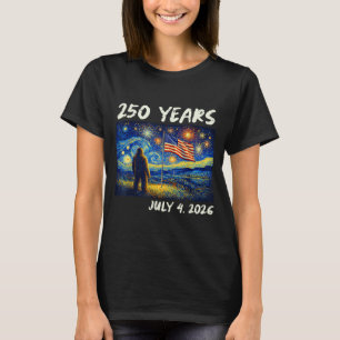 250 Years Bigfoot American Flag 4th July 250th T-Shirt