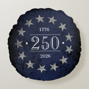 250 Years Customisable American Flag 2-Sided Round Cushion