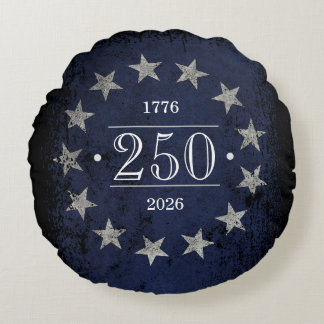 250 Years Customisable American Flag 2-Sided Round Cushion