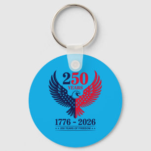 250 Years Eagle Aamerican Flag 250th Anniversary Key Ring