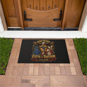 250 Years Faith And Freedom America Doormat