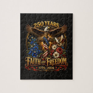250 Years Faith And Freedom America Jigsaw Puzzle
