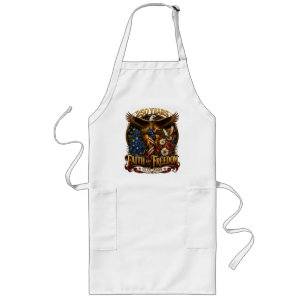 250 Years Faith And Freedom America Long Apron