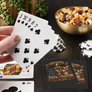 250 Years Faith And Freedom America Playing Cards