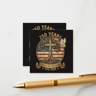 250 Years Faith and Freedom Christian Enclosure Card
