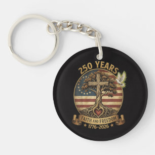 250 Years Faith and Freedom Christian Key Ring