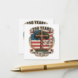 250 Years Faith and Freedom Enclosure Card