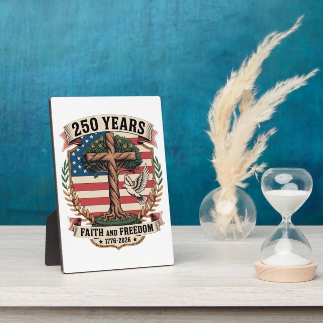 250 Years Faith and Freedom Plaque (Side)