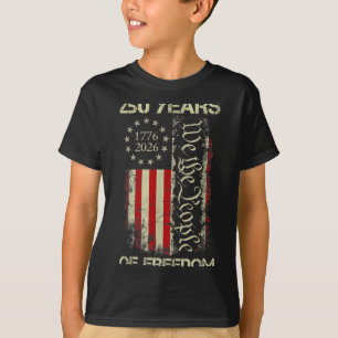 250 Years Freedom 1776-2026 250th Birthday USA T-Shirt