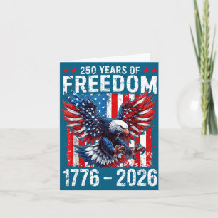 250 Years Freedom 1776 2026 Illustration Card