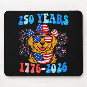250 Years Golden Retriever 1776-2026 250th Anniver Mouse Pad