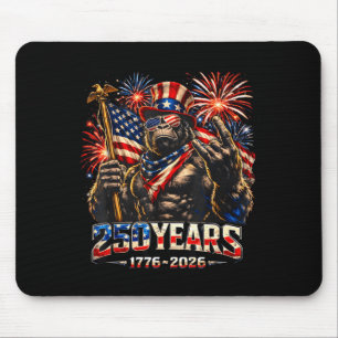 250 Years Of Aamerica Bigfoot Patriotic 4th Of Mouse Pad