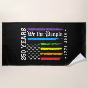 250 Years of American 250th Anniversary US LGBT Pr Beach Towel
