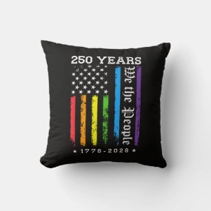 250 Years of American 250th Anniversary US LGBT Pr Cushion