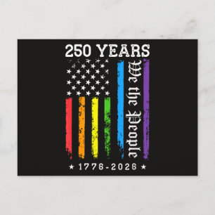 250 Years of American 250th Anniversary US LGBT Pr Holiday Postcard