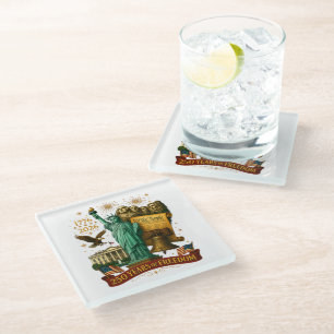 250 Years of American Freedom Glass Coaster