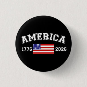 250 Years of American Independence 1776 2026 3 Cm Round Badge