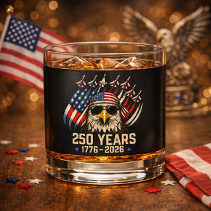 250 Years of American Pride Bold Eagle Whiskey Glass