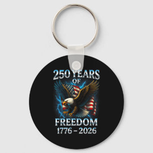 250 Years Of Dom 1776 2026 Bald Eagle 250th Birthd Key Ring