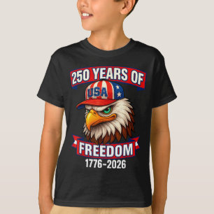 250 Years Of Dom 1776 2026 Bald Eagle 250th Birthd T-Shirt