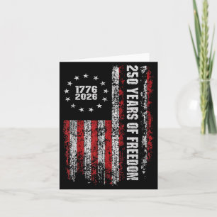 250 Years of dom America 1776 2026 Flag Card