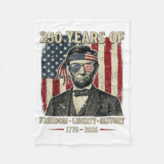 250 Years of dom Liberty History Abraham Fleece Blanket
