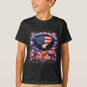 250 Years of dom Patriotic Bald Eagle USA 4th T-Shirt
