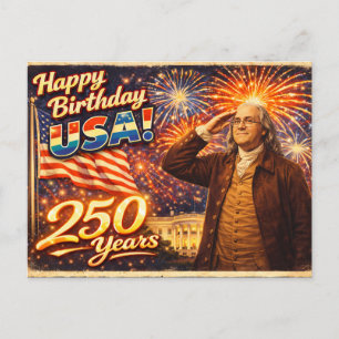 250 Years of Excellence Benjamin Franklin USA Postcard