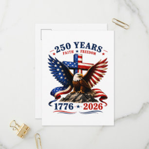 250 Years of Faith and Freedom Invitation Postcard