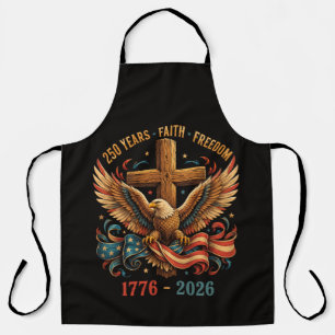 250 Years of Faith and Freedom Patriotic Eagle Apron