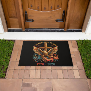 250 Years of Faith and Freedom Patriotic Eagle Doormat