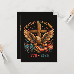 250 Years of Faith and Freedom Patriotic Eagle Invitation