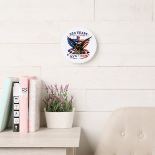 250 Years of Faith and Freedom Round Clock