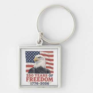 250 Years of Freedom 1776-2026 American Eagle Flag Key Ring
