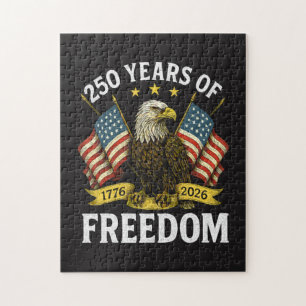 250 Years of Freedom 1776 2026 Bald Eagle Jigsaw Puzzle