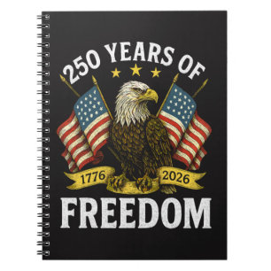 250 Years of Freedom 1776 2026 Bald Eagle Notebook